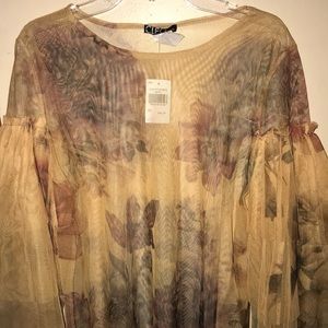 Mesh Floral Blouse